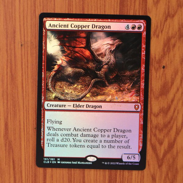 1x Mtg Proxy FOIL Ancient Copper Dragon #161 CLB Foil magic the gathering