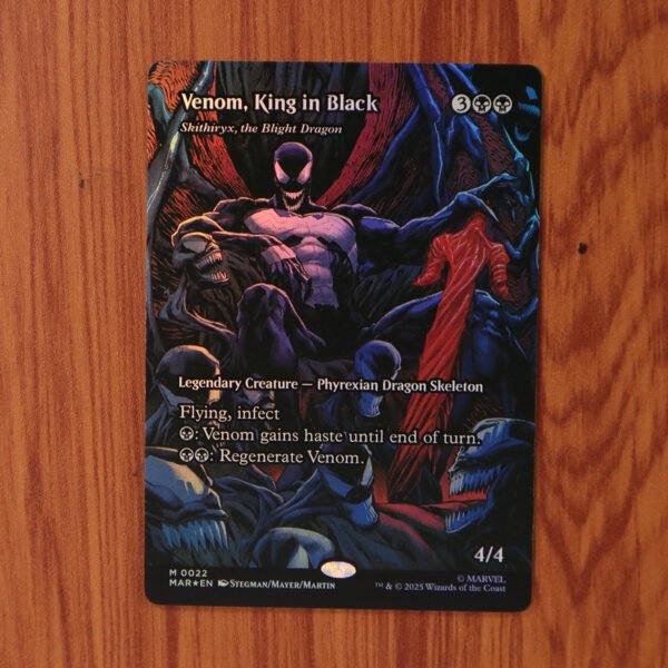 1x Mtg Proxy FOIL Skithiryx, the Blight Dragon Venom, King in Black #22 MAR Marvel Universe Foil