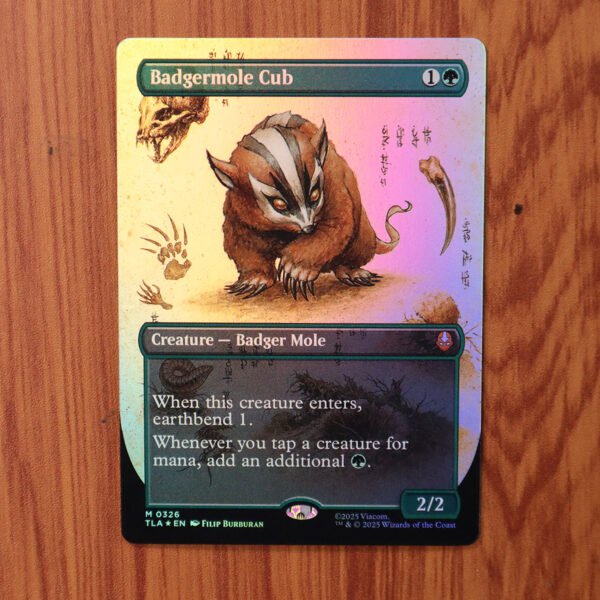 1x Mtg Proxy FOIL Badgermole Cub #326 TLA Avatar: The Last Airbender Foil