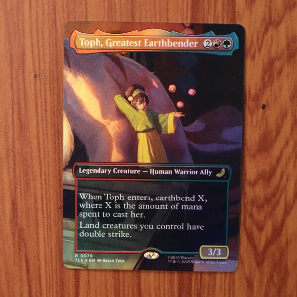 1x Mtg Proxy FOIL Toph, Greatest Earthbender #70 TLE Avatar: The Last Airbender Eternal Foil