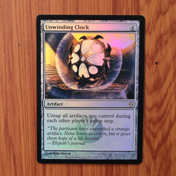 1x Mtg Proxy FOIL Unwinding Clock #164 NPH New Phyrexia Foil magic the gathering