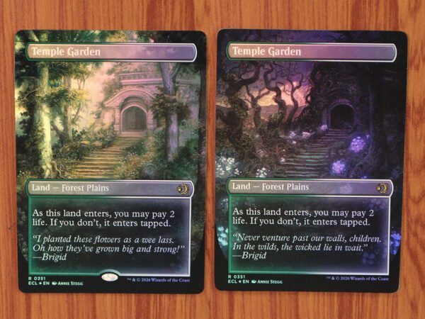 1x Mtg Proxy FOIL Temple Garden #351 ECL Lorwyn Eclipsed Foil