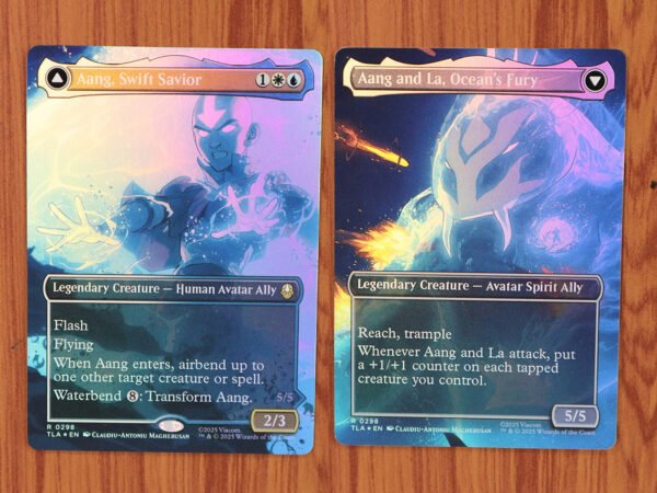 1x Mtg Proxy FOIL Aang, Swift Savior / Aang and La, Ocean&acirc;��s Fury #298 TLA The Last Airbender