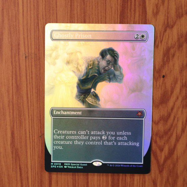 1x Mtg Proxy FOIL Ghostly Prison #19 SPG Special Guests Foil magic the gathering proxy