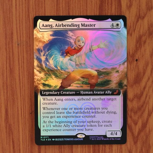 1x Mtg Proxy FOIL Aang, Airbending Master #171 TLE Avatar: The Last Airbender Eternal