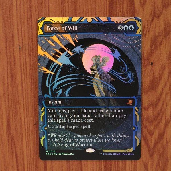 1x Mtg Proxy FOIL Force of Will #19 SOA Secrets of Strixhaven Mystical Archive