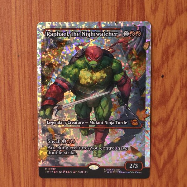 1x Mtg Proxy FOIL Raphael, the Nightwatcher #297 TMT Teenage Mutant Ninja Turtles