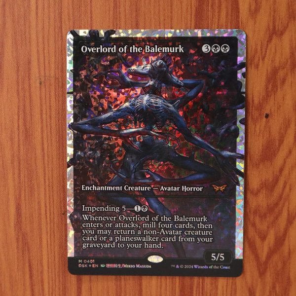 1x Mtg Proxy FOIL Overlord of the Balemurk #401 DSK Duskmourn: House of Horror Foil