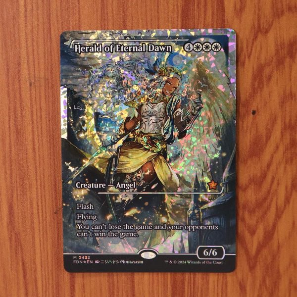 1x Mtg Proxy FOIL Herald of Eternal Dawn #433 FDN Foundations Foil magic the gathering proxy mtg