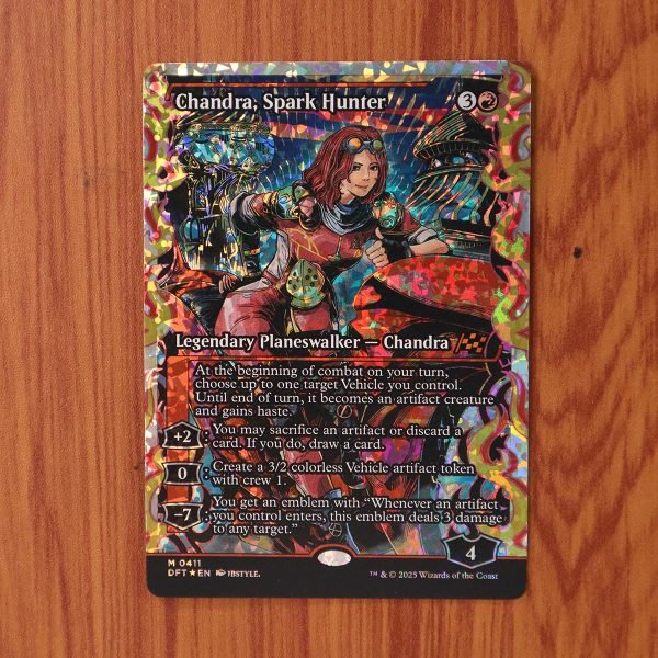 1x Mtg Proxy FOIL Chandra, Spark Hunter #411 DFT Aetherdrift Foil magic the gathering proxy mtg