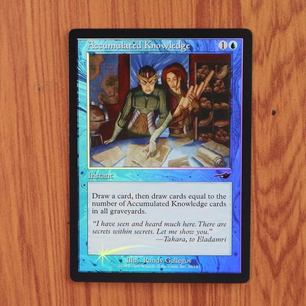 1x Mtg Proxy FOIL Accumulated Knowledge 26 NEM Nemesis Foil magic the gathering proxy mtg