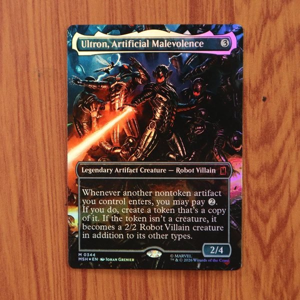 1x Mtg Proxy FOIL Ultron, Artificial Malevolence #344 MSH Marvel Super Heroes