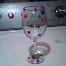 wine glass with a long stem