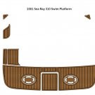2001 Sea Ray 310 Swim Platform Pad Boat EVA Foam Faux Teak Deck Floor Boat Flooring