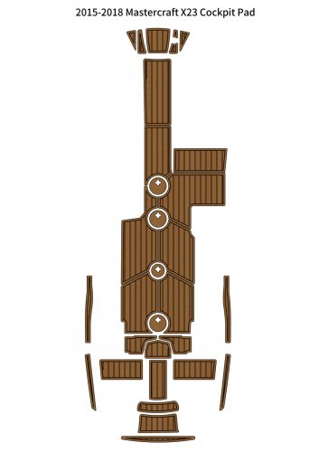 2015-2018 Mastercraft X23 Cockpit Pad Boat EVA Foam Faux Teak Deck Floor Mat EVA Boat Marine Decking