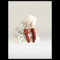 Red coral DANGLING EARRINGS Long cm 5 Italy In gift pouch