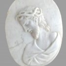 CARRARA Marble Italy Jesus Christ votive image portrait engraved bas relief 1700s