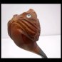 Wood pipe hand carved cat face smoking pipe hand made