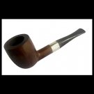 WOOD SMOKING PIPE with band ring in silver 800 Made in Italy WOOD SMOKING PIPE with band ring in silver 800 Made in Italy