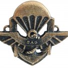 FRENCH SAS Parachute Military Army brooch pin Force Sas in brass Original FRENCH SAS Parachute Military Army brooch pin Force Sas in brass Original