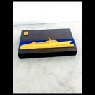 PAPERWEIGHT in black opaline cruise ship OCEANIC Home Lines 1955