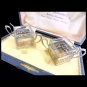 SALT & PEPPER SAUCERS table set by Matthew Linwood silver 800 1920s