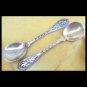 SALT & PEPPER SAUCERS table set by Matthew Linwood silver 800 1920s