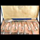 Dessert cutlery set silver 800 Italy Napoli 6 forks + 6 spoons + 3 utensils Dessert cutlery set silver 800 Italy Napoli 6 forks + 6 spoons + 3 utensils