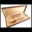 Silver 800 Serving cutlery Art Deco set big FORK & big SPOON 1940s Silver 800 Serving cutlery Art Deco set big FORK & big SPOON 1940s