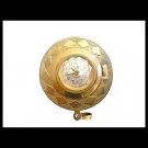 ROUAN DE LUXE Lady watch brooch or pendant plated gold 1940s