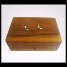 Sorrento wood box hand painted with swallows birds for jewelry or tobacco 1950s