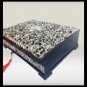 STERLING SILVER repousse & wood box Antique 1800s Made in England