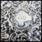 STERLING SILVER repousse & wood box Antique 1800s Made in England
