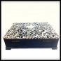 STERLING SILVER repousse & wood box Antique 1800s Made in England