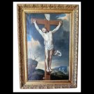 Crucifixion oil painting on canvas Jesus on cross Italy Toscan school Orig 1700s Crucifixion oil painting on canvas Jesus on cross Italy Toscan school Orig 1700s