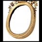 Oval medallion frame Gold 24k Italian baroque wood carved giltwood 1700s