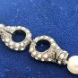 Long white pearls beaded necklace with Swarovski crystal closure In gift box