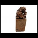 Foo dog Chinese Imperial guardian lion in carved soap stone 19th century