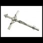 SILVER 800 CRUCIFIX ecclesiastical devotional cross antique 1800s Italy