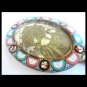 Hand MIRROR in MICRO MOSAIC Roman micro mosaic 1920s