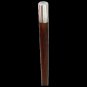 STERLING WALKING CANE round wood stick & handle in sterling silver cm 90
