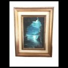 GIORGIO VILLA oil painting of SESTRI LEVANTE Original Italy from 1962