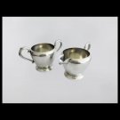 PREISNER CREAMER & SUGAR Bowl in sterling silver Vintage 1950s