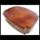 Liberty metal jewelry brass box with cover like turtle Made in Italy 1940s