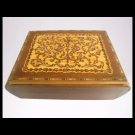 Sorrento wood inlaid box with CARILLON handmade arabesque wood Italy