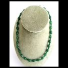 Green jade beaded necklace & silver alloy Original in gift box Green jade beaded necklace & silver alloy Original in gift box