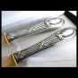 Silver 800 Serving cutlery set big FORK & big SPOON Empire style Italy 1940s