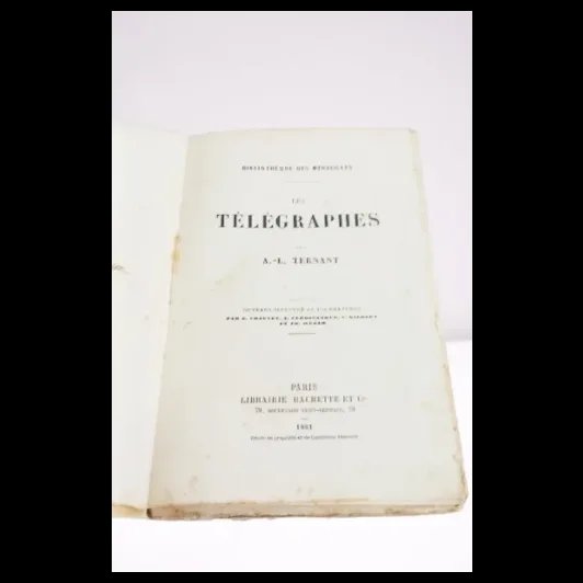 TELEGRAPHES by AL TERNANT Book livre Hachette Original edit 1881