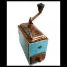 AT BREVETTI Italy blue coffee grinder in wood & metal from 1965 Working AT BREVETTI Italy blue coffee grinder in wood & metal from 1965 Working