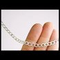 NECKLACE cable flat CHAIN in sterling SILVER 925